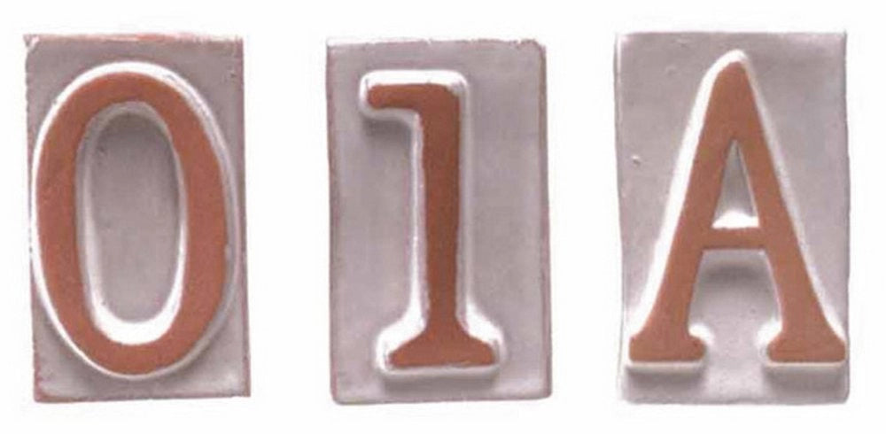 5pz numero civico in terracotta 1 cm.8,5h cod:ferx.34561