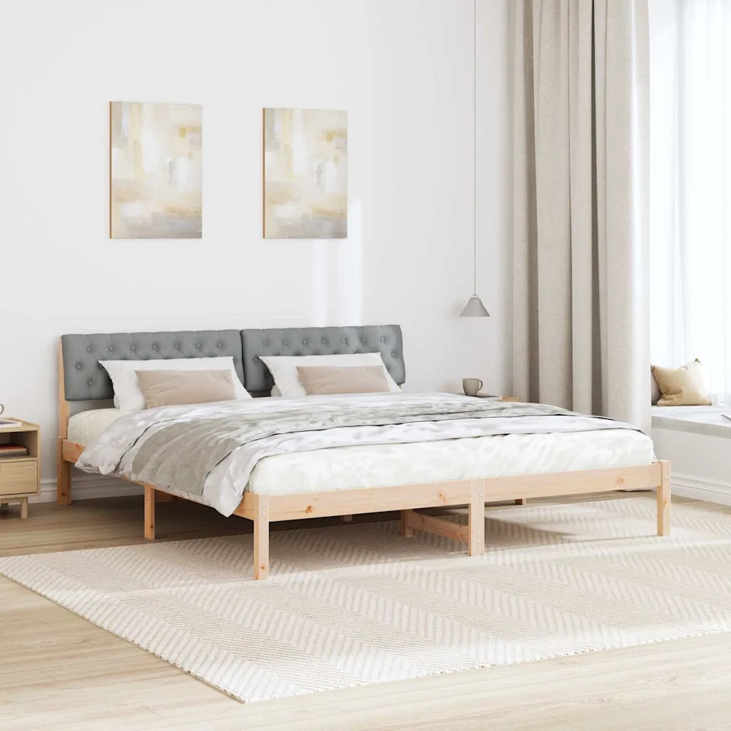Struttura del Letto Marrone e grigio chiaro 180 x 200 cm 3394343