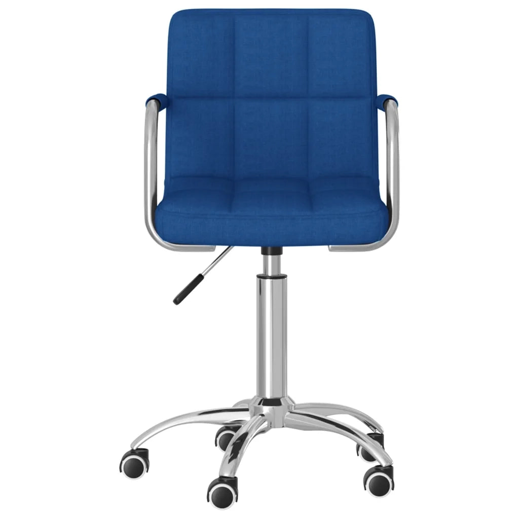 Sedia da Ufficio Girevole Blu in Tessuto 334671