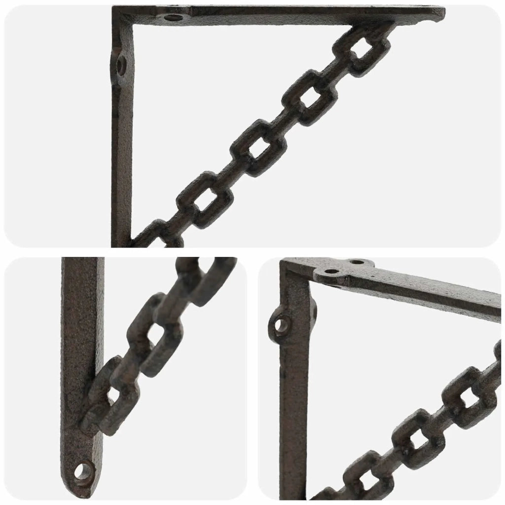 Supporti per mensole da parete 2 pz Marrone Antico 42038922