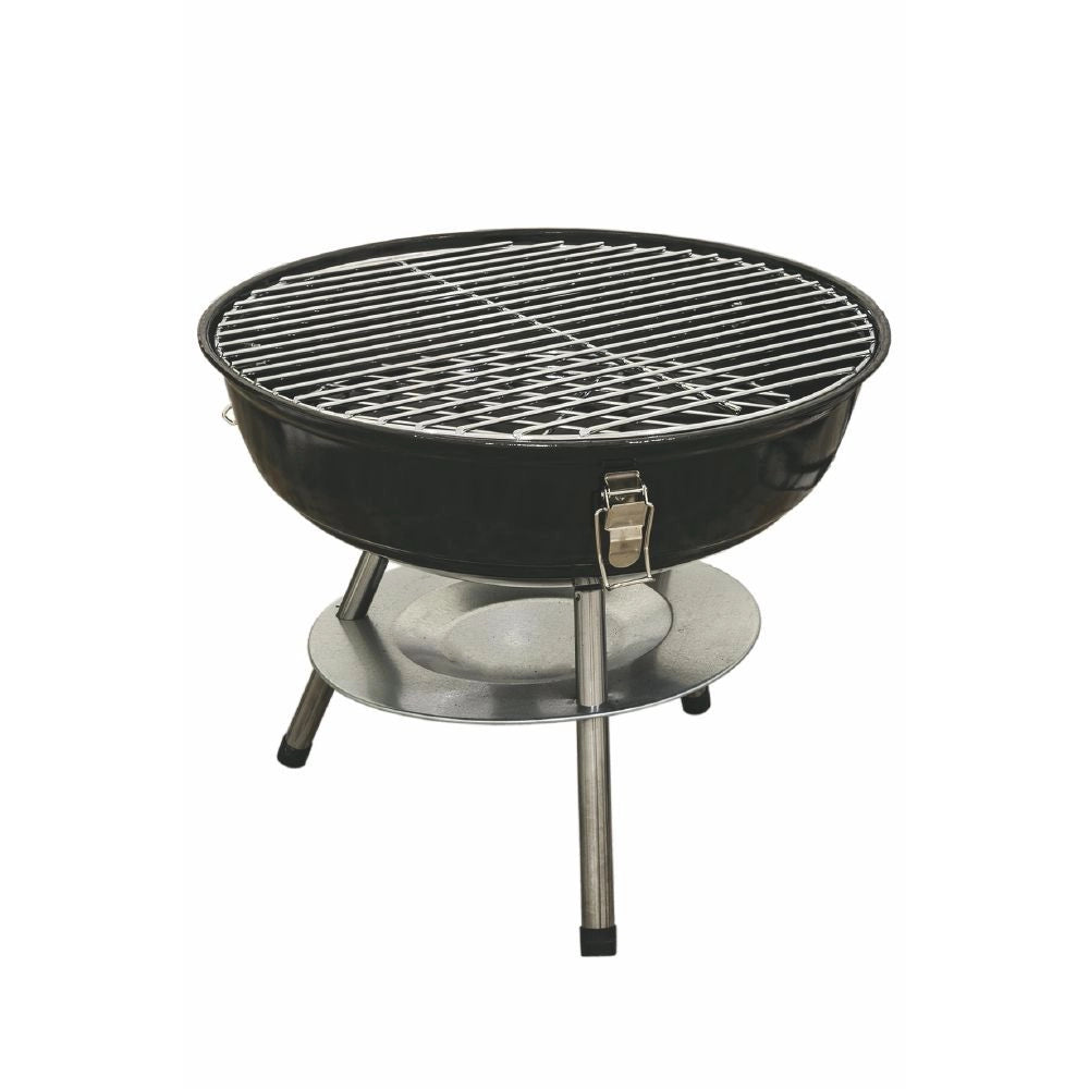 MINI BARBECUE TONDO CON COPERCHIO 35 X H 35 CM NERO