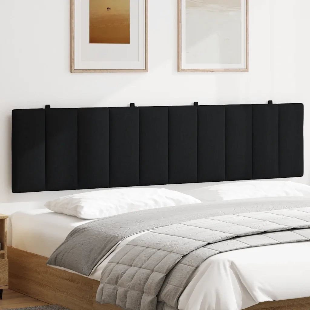 Coussin de tête de lit Hanko noir 200 cm tissu