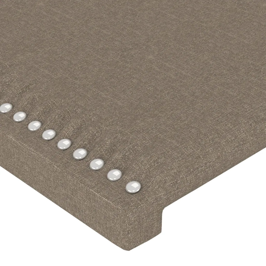 Testiera ad Orecchio-Testata con Orecchie Tortora 203x16x118/128 cm in Tessuto 182536