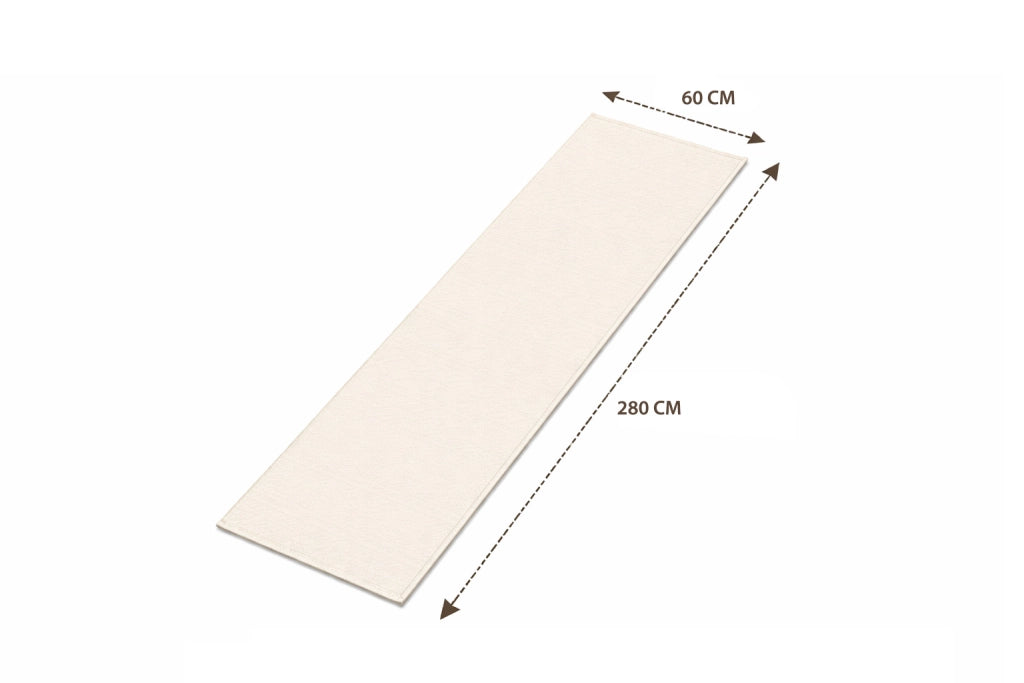 Tappeto Passatoia Cucina Antiscivolo Linea Essenziali By Suardi Tinta Unita Tortora - 60x280 - Tortora