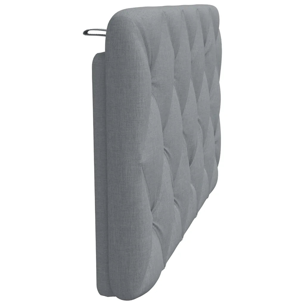 Coussin de tête de lit gris clair 100 cm tissu