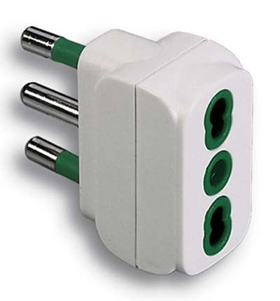 ADATTATORE 16A-16A BIPASSO FME - BIANCO 2P+T 16A- 5 pezzi