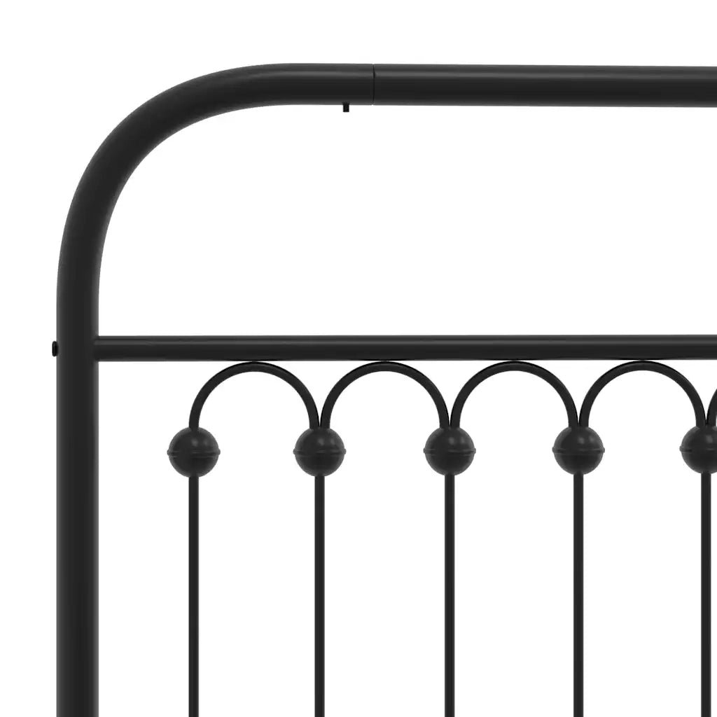 Testiera di Ricambio in Metallo Nero 200 cm 376638