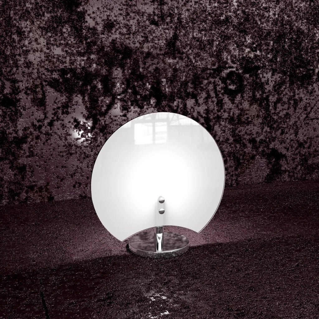 Abatjour Contemporaneo Clover Metallo Cromo Vetro Bianco 1 Luce G9