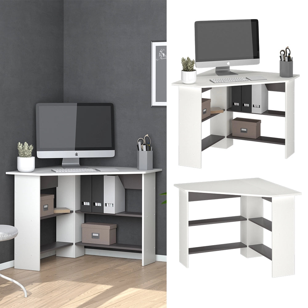 Vicco Scrivania angolare Bianco 90 x 90 cm