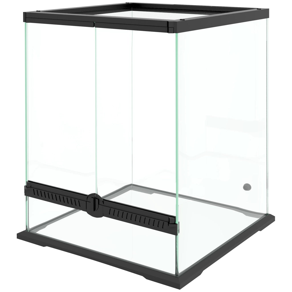 Terrario in vetro con serratura e gestione cavi ¨C Minimal ¨C 45x45x60cm, nero