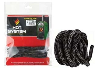 GUARNIZIONE TONDA PER ALTE TEMPERATURE FIBERLINE- - mm.12x2,5 mt. - 6 pezzi