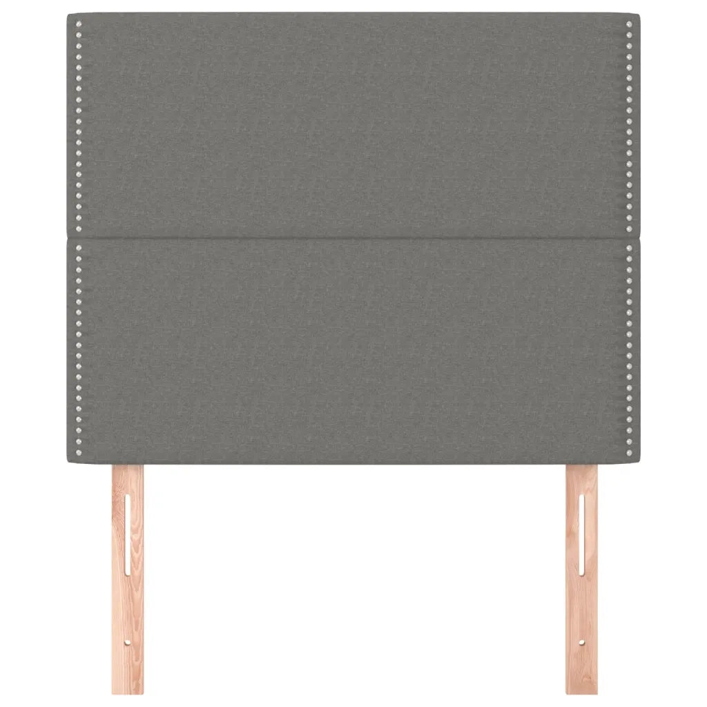 Testiera | Testata Grigio Scuro 90x5x118/128 cm Tessuto