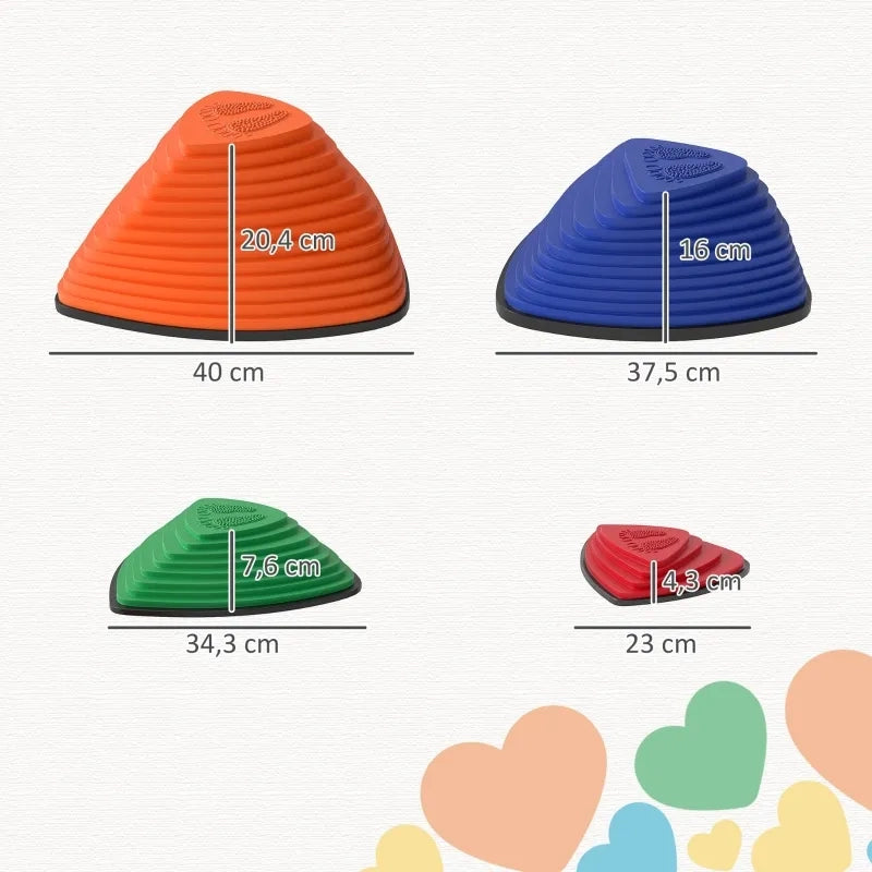 Set 11 gradini antiscivolo, impilabili, per interni ed esterni, multicolore