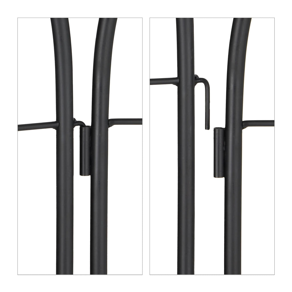 Set di 2 tutori decorativi per piante rampicanti 200 x 15 x 15 cm in metallo nero 13_0011988