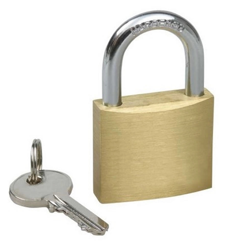Lucchetto in ottone ad arco in acciaio mm 30