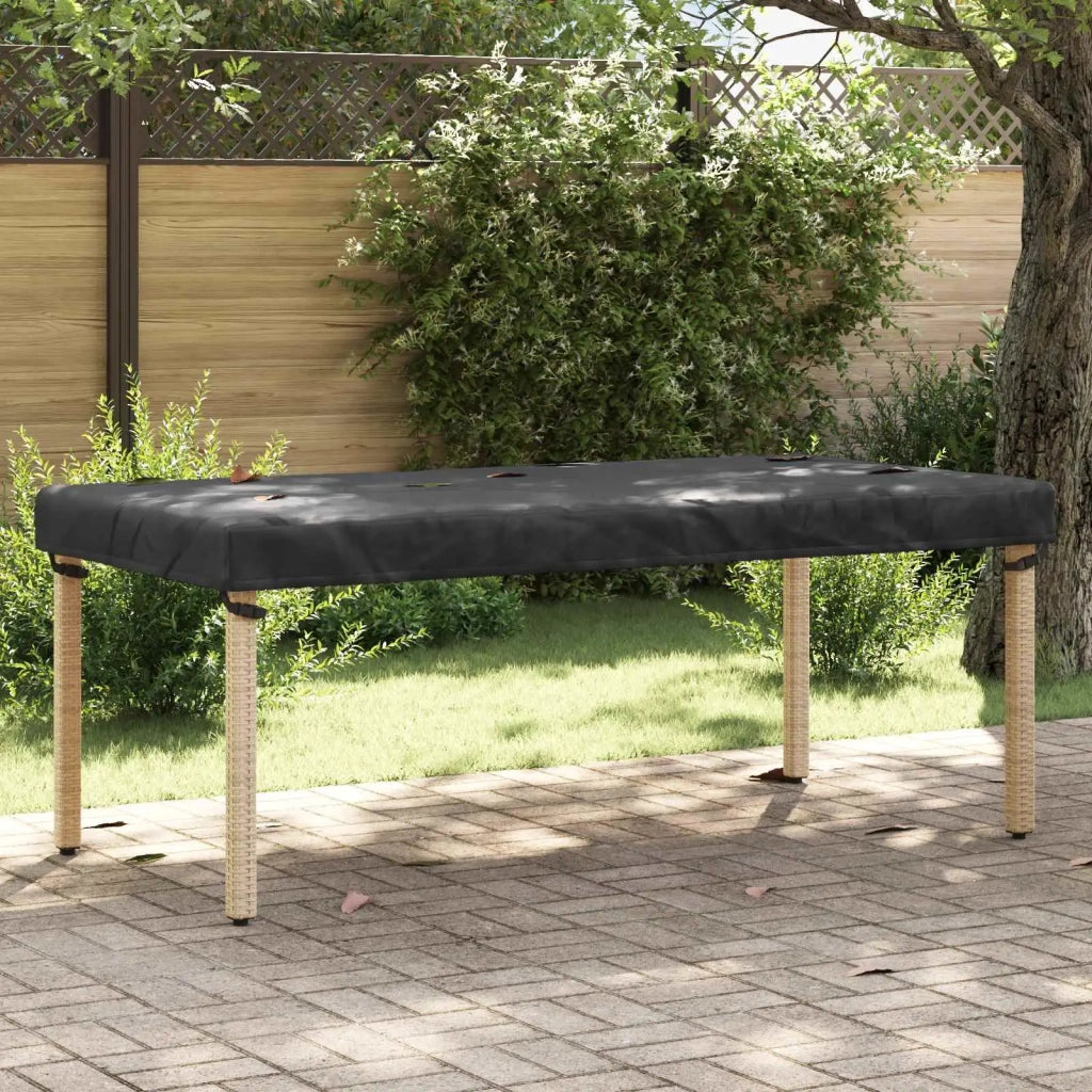 Copertura Tavolo Tinta unita Nero 202 x 92 x 15 cm Tessuto 4106117