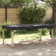 Copertura Tavolo Tinta unita Nero 202 x 92 x 15 cm Tessuto 4106117