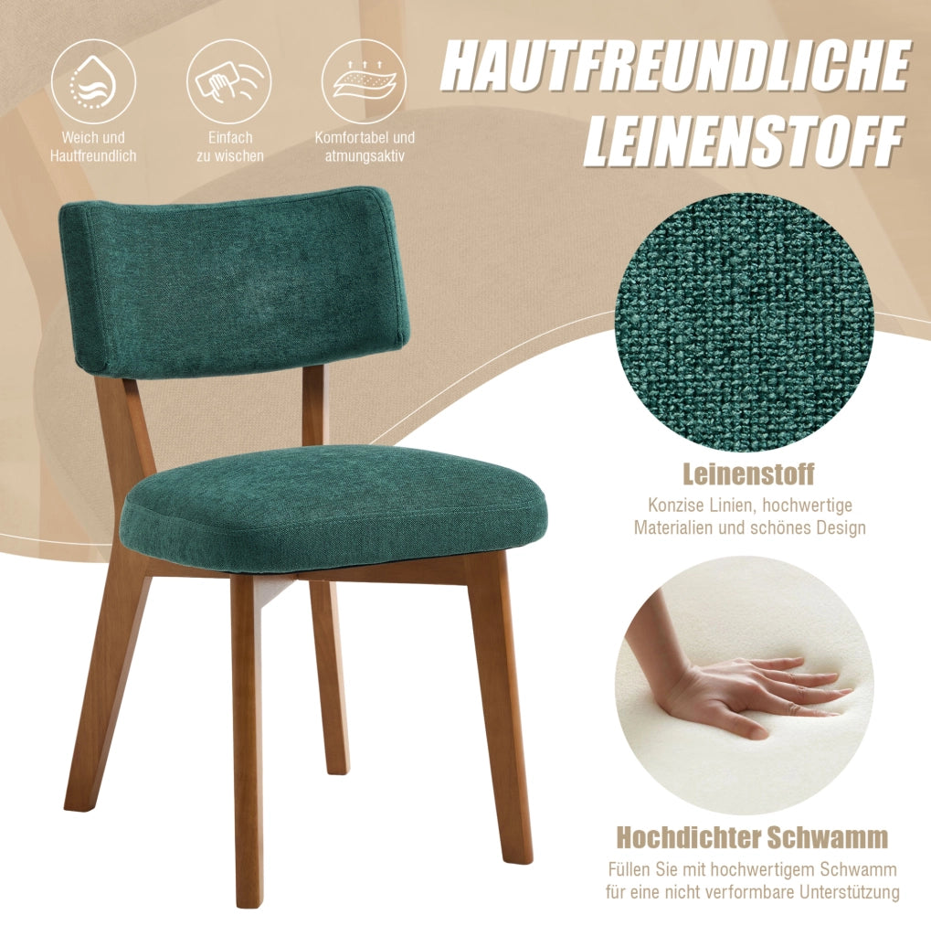 SEDIA da pranzo Set da 2 pezzi 54,5x47x77 cm Legno Verde