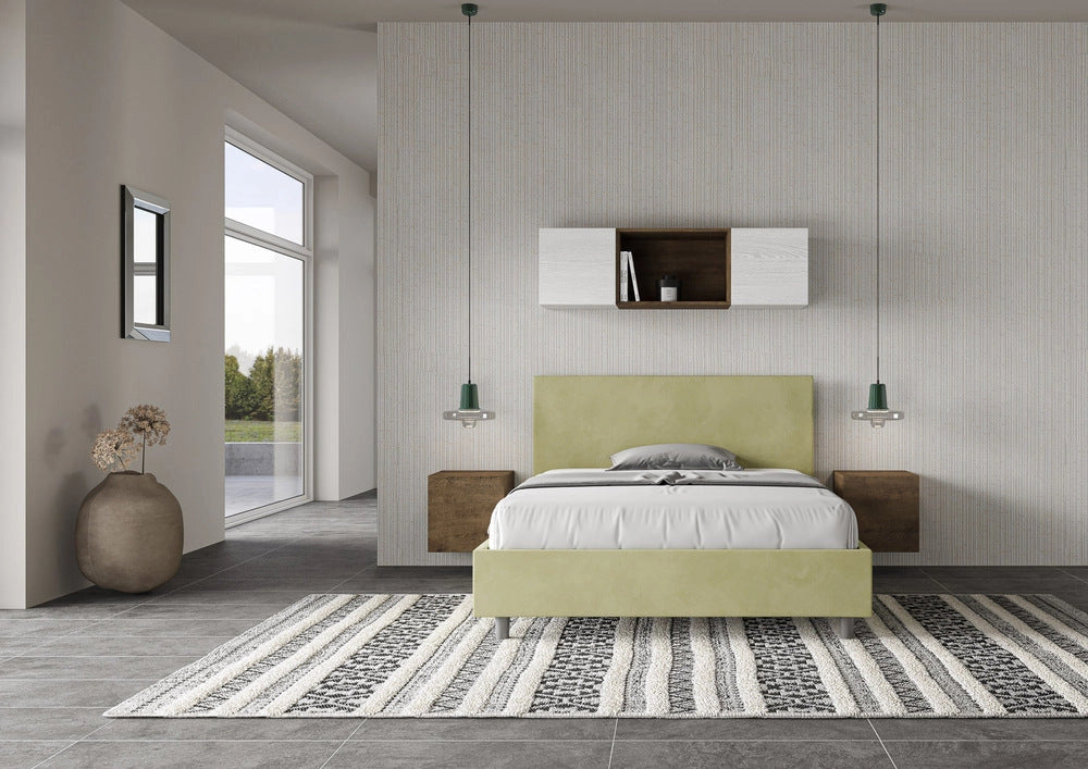 Letto Matrimoniale Large 180x210 cm Senza Rete Adele Tè Verde