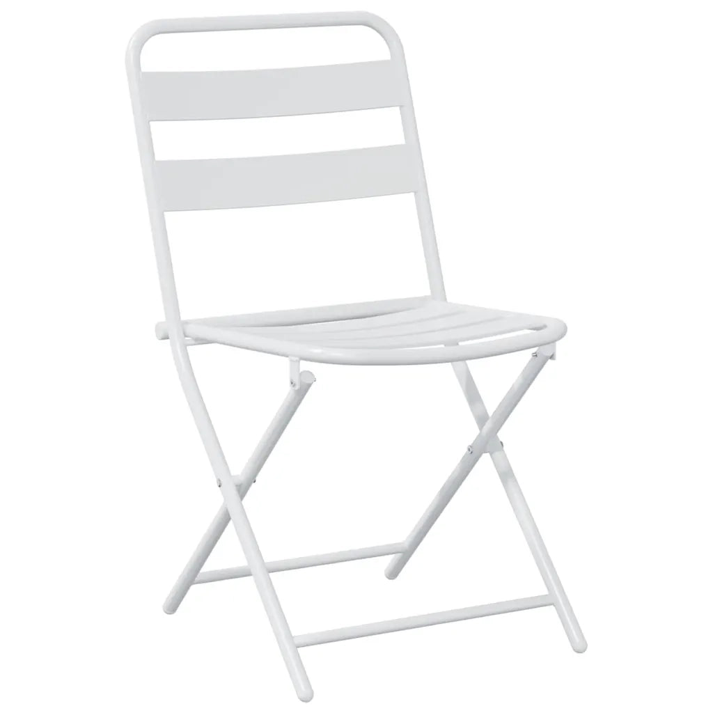 Set Bistro da Giardino 3 pcs Bianco Acciaio 42010317
