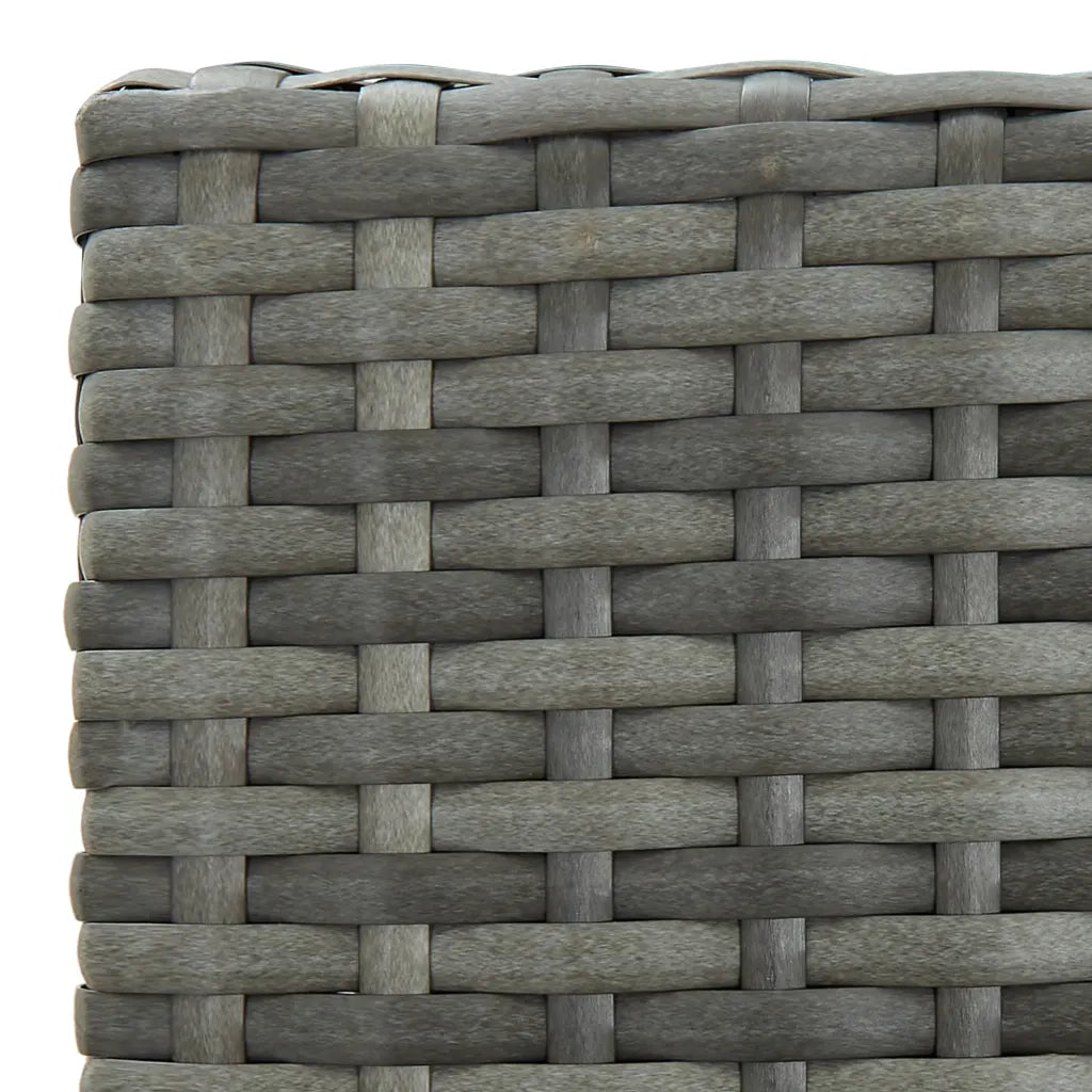 Sgabelli da Bar con Cuscini 4 pz Grigi in Polyrattan 313438
