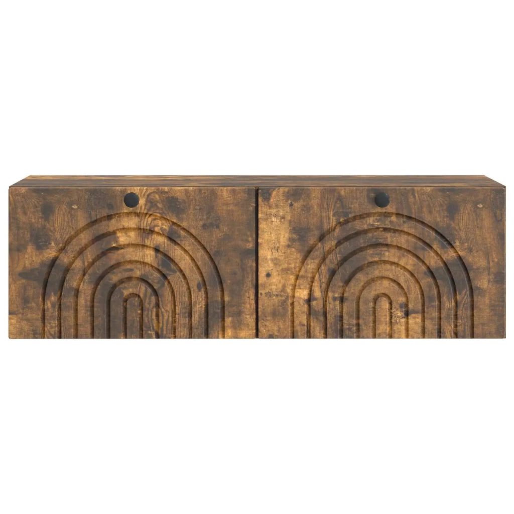 Mobile Porta TV da Muro-Credenza per TV sospesa Rovere Fumo 98 x 31 x 30 cm 630701