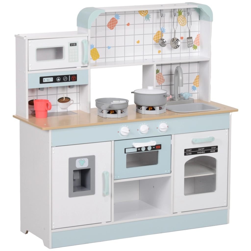 Cucina Giocattolo per Bambini con Suoni Lavello Rubinetto Microonde Macchina Caff¨¨ Ghiaccio ¨C Xylo ¨C Bianco