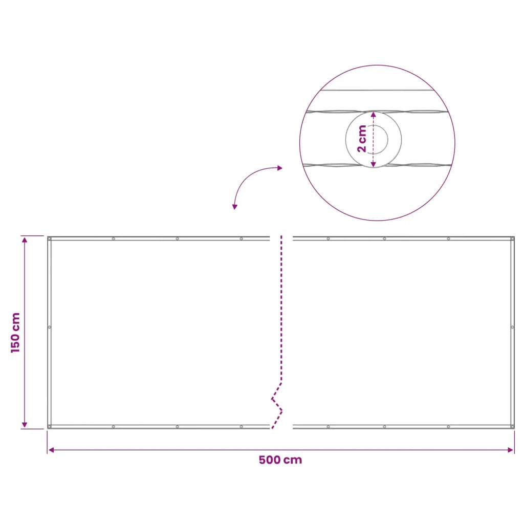 Schermo di Privacy per Balcone 150 x 500 cm 42036401