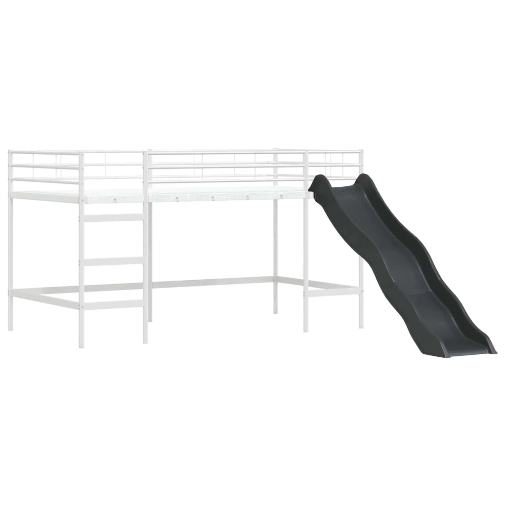 Letto a castello per bambini Bianco e Nero 80 x 200 cm Metallo 42020893
