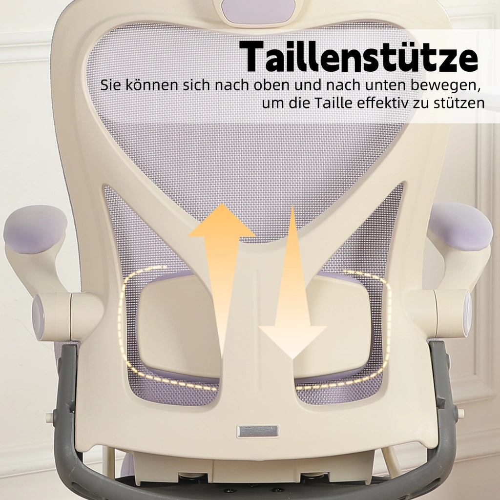 Sedia da ufficio ergonomica pieghevole con supporto lombare ¨C Minimal ¨C viola