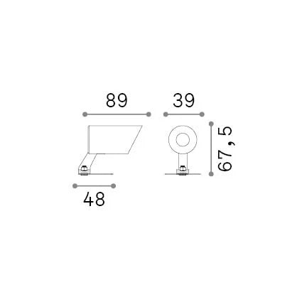 Applique Esterno Koala LED 3W Luce Calda Nero IP65 Ideal Lux