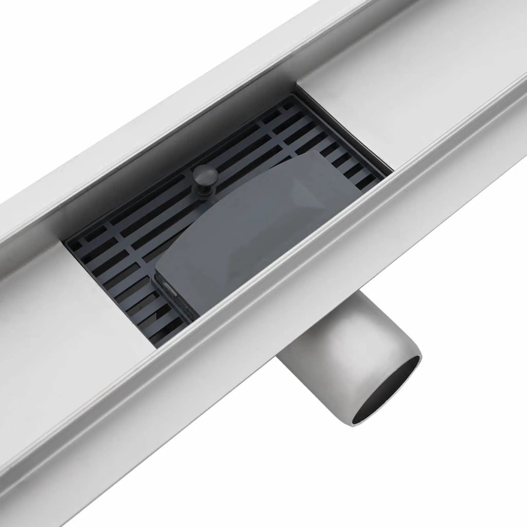 Drenaggio doccia con design a striscia Argento 80 cm CFW4961602