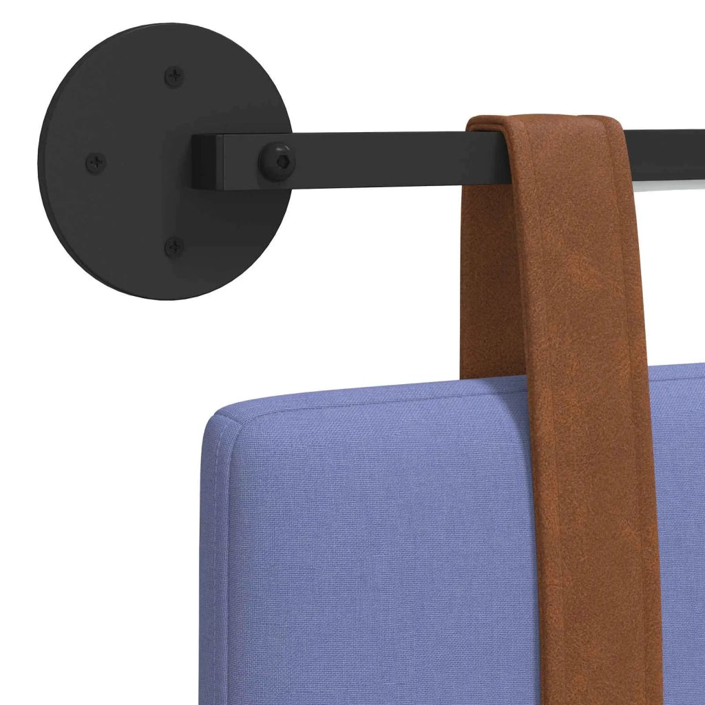 Testiera | Testata sospesa Con luce LED Blu jeans PU Antico