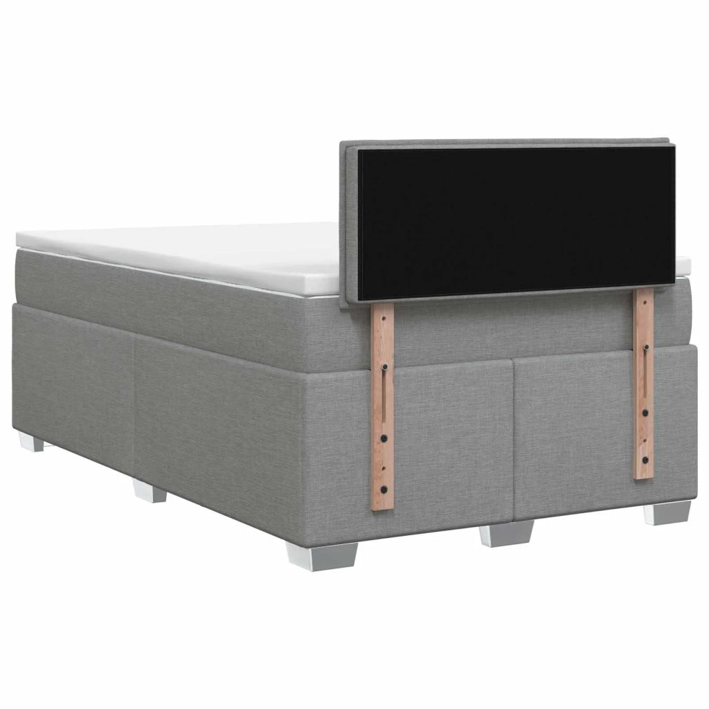 Letto con Box Spring, Materasso e LED Grigio Chiaro Tessuto 3451889