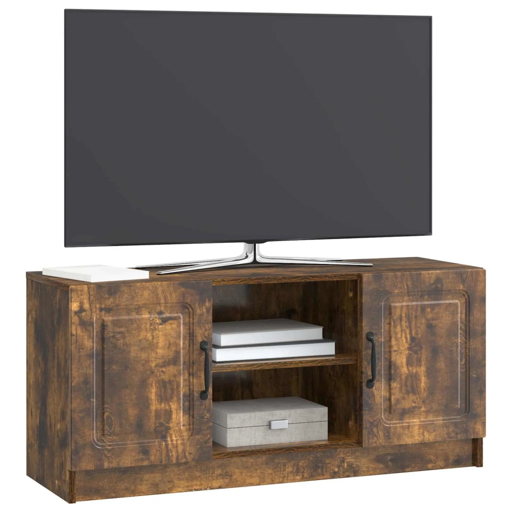 Mobile TV-Credenza per TV Rovere Fumo 102 x 34,5 x 47 cm Legno ingegnerizzato 555189