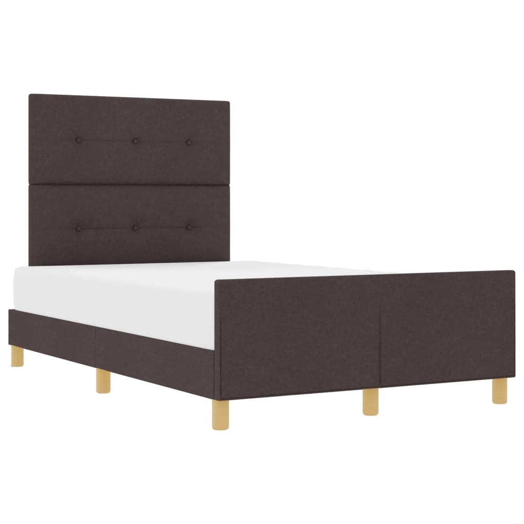 Struttura del letto Marrone scuro 120 x 190 cm Tessuto 3344714