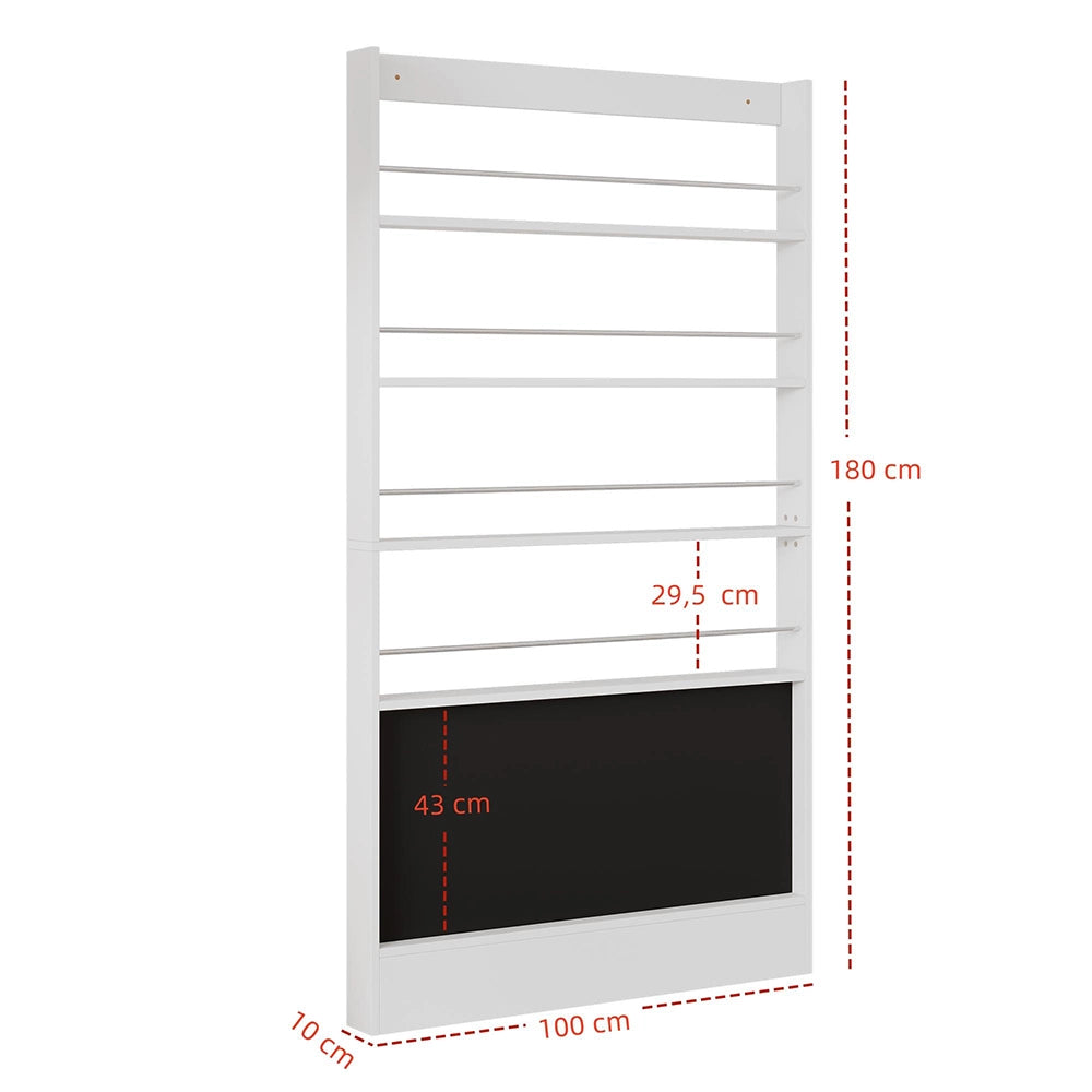 Set 2 librerie - Xylo - 4 ripiani ciascuna, 200x10x180cm, anti-ribaltamento