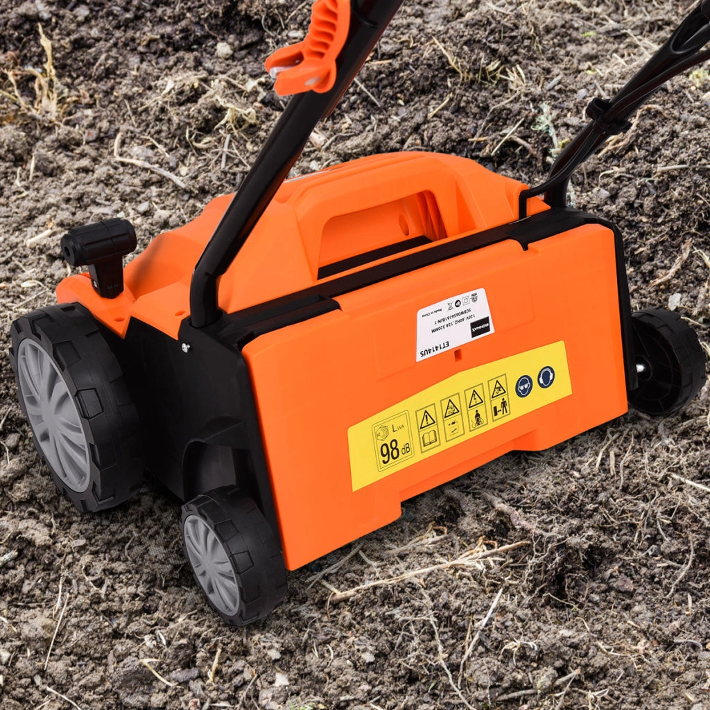Decespugliatore e aeratore elettrico con blocco di sicurezza profondit¨¤ regolabile, Decespugliatore per prato Arancione
