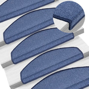 Tappetini per scale 10 pz 65x24x4 cm Blu Semicircolari Grandi 149765