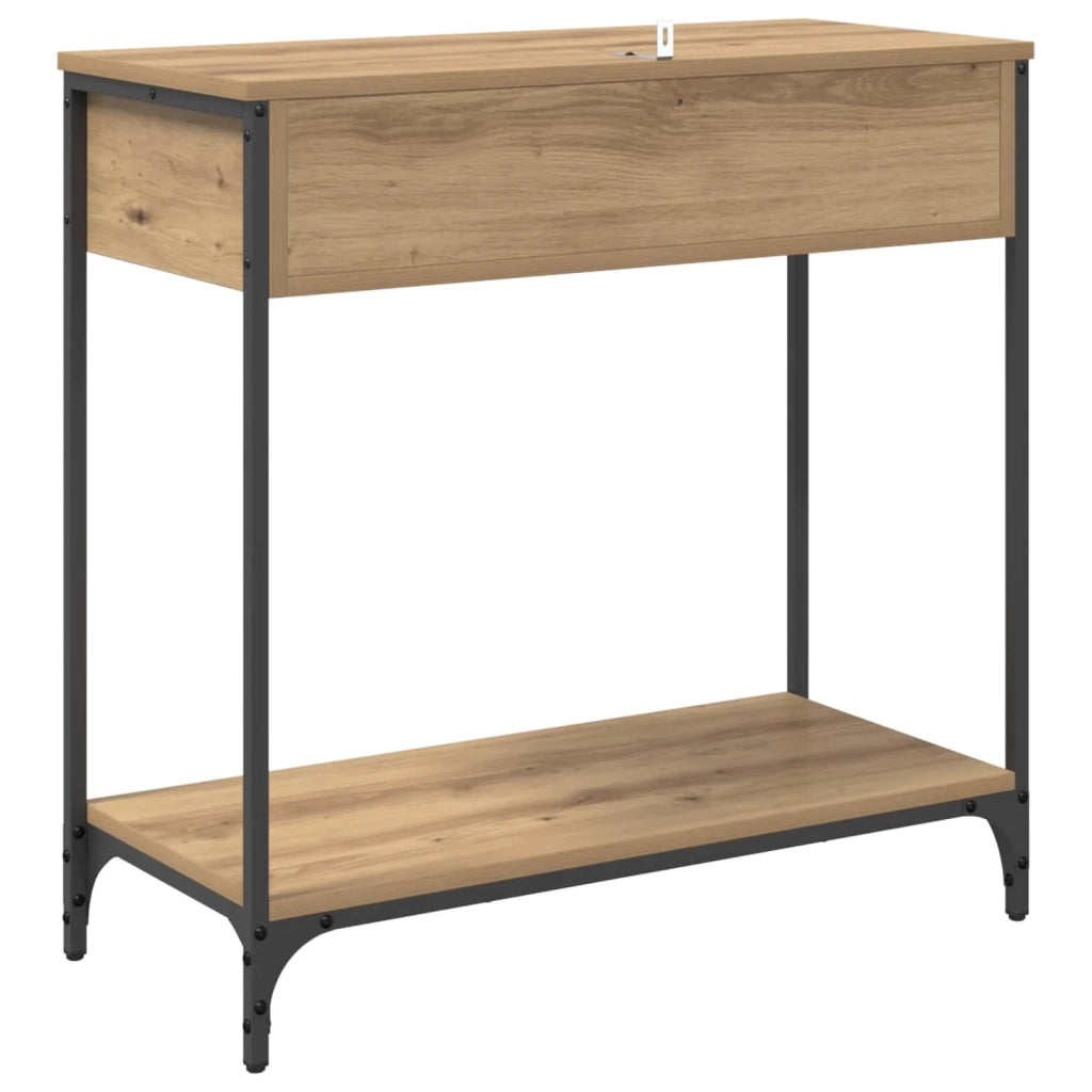 Table console Chêne artisanal 75 x 34,5 x 75 cm