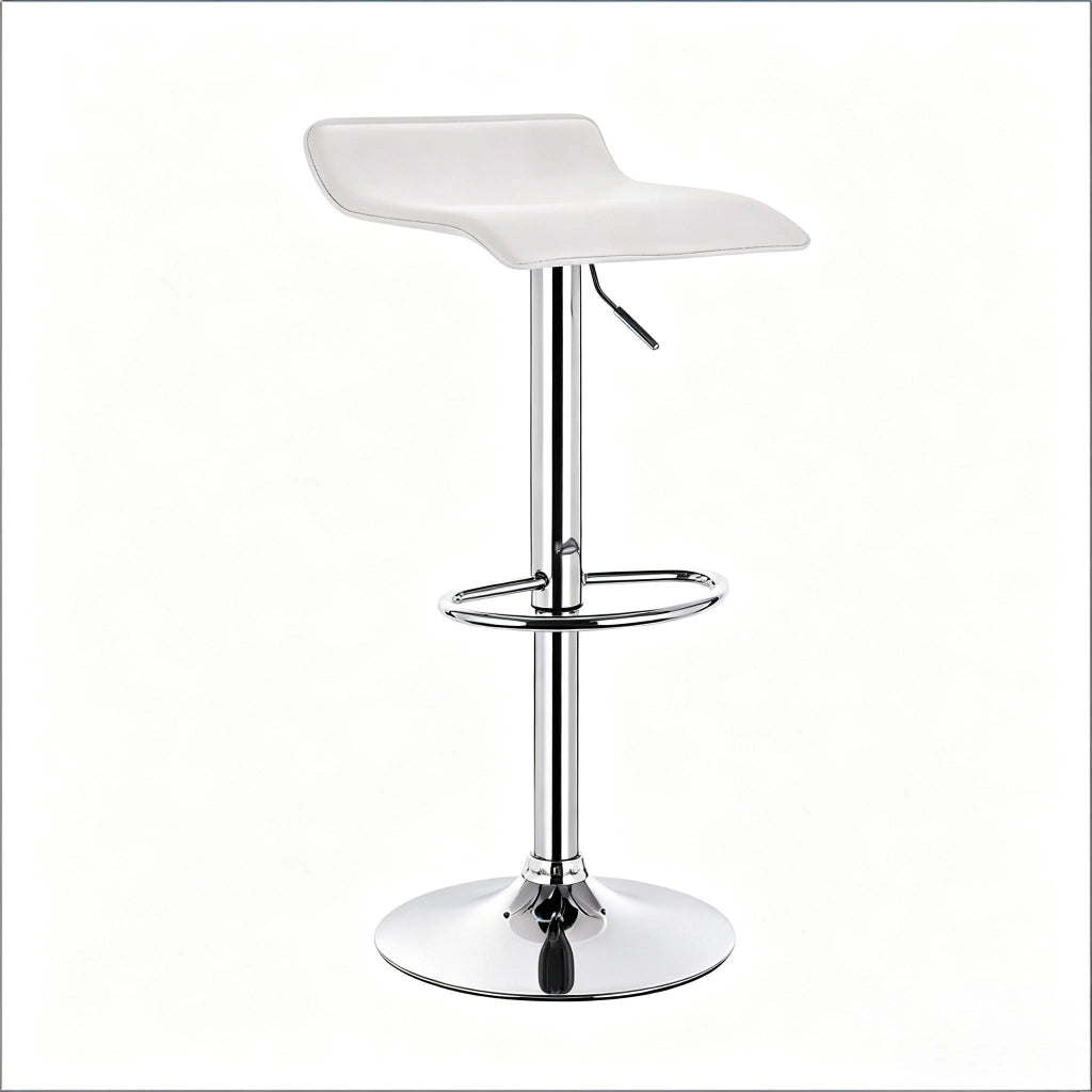SGABELLO BAR Girevole e Regolabile in Altezza, Bianco, 62-84 cm