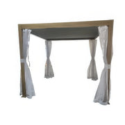 Zanzariera per Pergola Bioclimatica 3 x 4 m Bianca in Nylon 40 g Set 4 Pezzi
