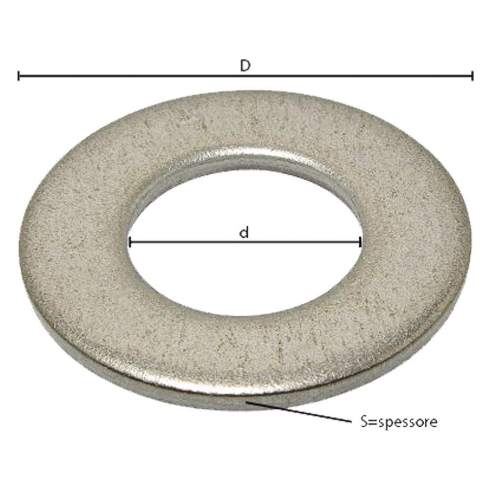 RONDELLA PIANA COMUNE M 20 - 3,3 x 37 x  21 mm - 1 centinaio - BricoGo