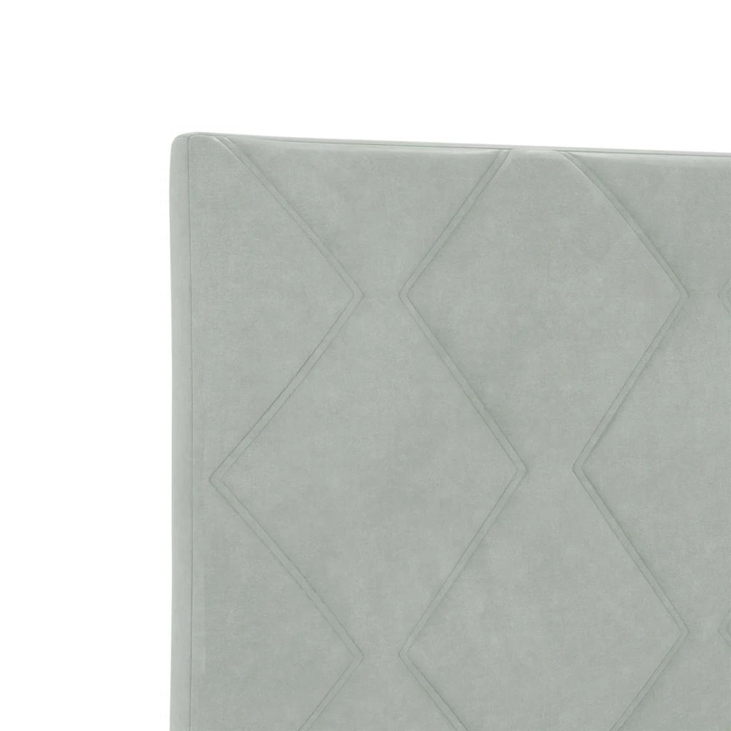 Letto a molle con testiera Grigio chiaro 200 x 200 cm Velluto 3345029