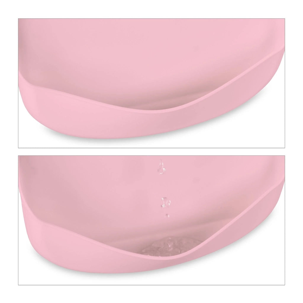 Set di 2 bavaglini in silicone pratici con tasca raccoglitrice regolabile 30 x 23 x 1,5 cm in silicone blu 13_0013739