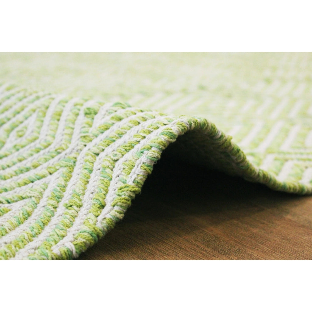 Tappeto Cocktail 300 in Cotone Verde a Rombi