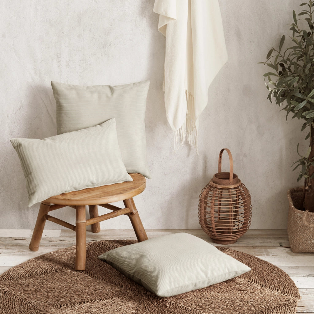 Cuscino rettangolare 30x50cm in velluto beige Dune