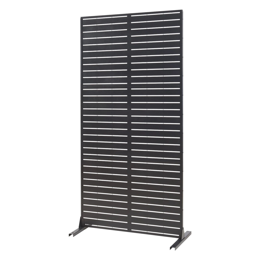 Pannello Divisorio Trolu Struttura Traforata in Acciaio 200 x 100 cm Nero casa.pro