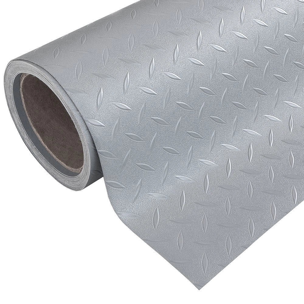 Rotolo Passatoia Copri Pavimento Gomma Pvc Ruvida Antiscivolo Tappeto Lamiera Isolante Grigia 100x1100 cm
