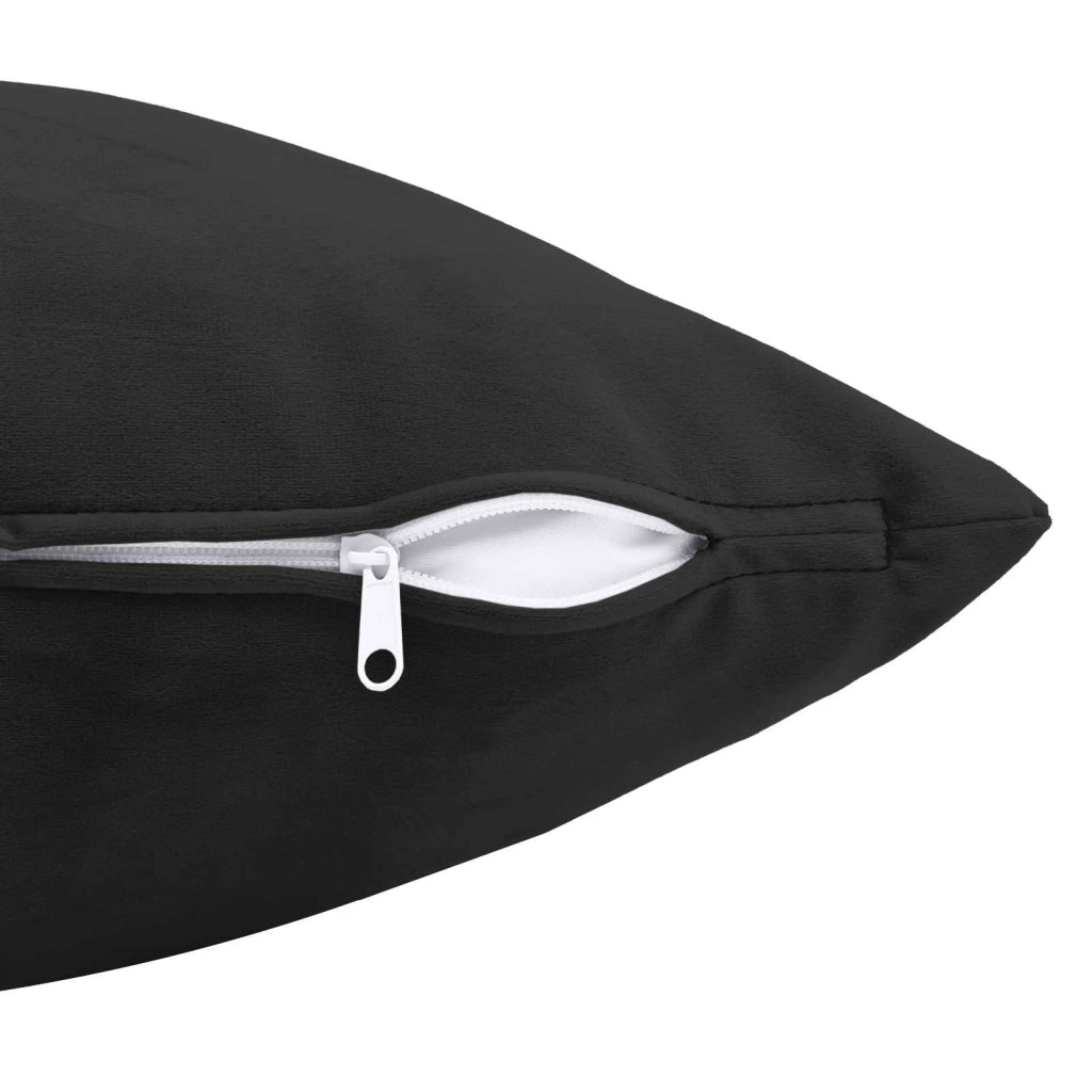 Cuscino con cuscino HEERLEN 2 pz Nero Velluto 928030